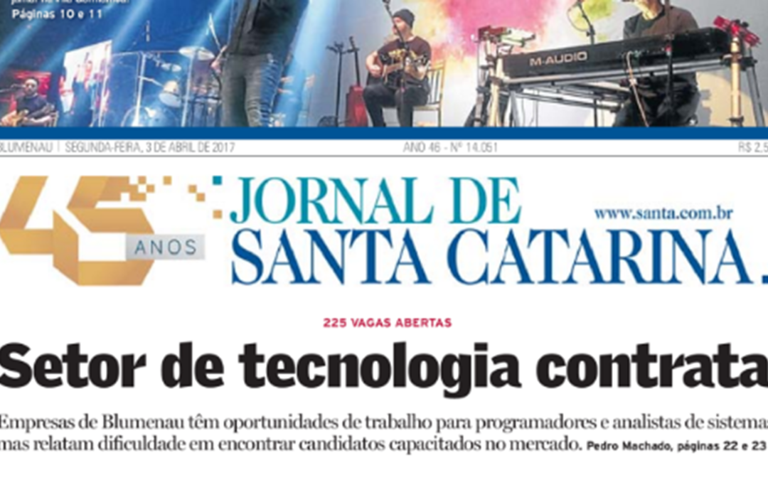 Vagas na área de TI ganham destaque no principal jornal da cidade